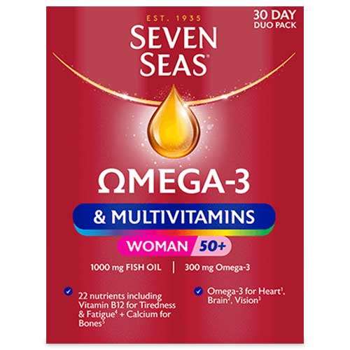 Seven Seas Omega-3 Multivitamins Woman 50 plus 30 Day Duo Pack