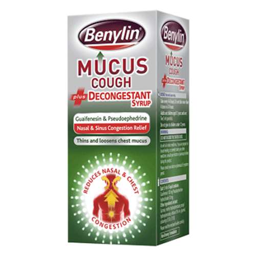 Benylin Mucus Cough Plus Decongestant Syrup 100ml