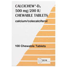 Calcichew D3 500mg/200iu Chewable Tablets 100