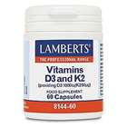 Lamberts Vitamins D3 and K2 60 Capsules