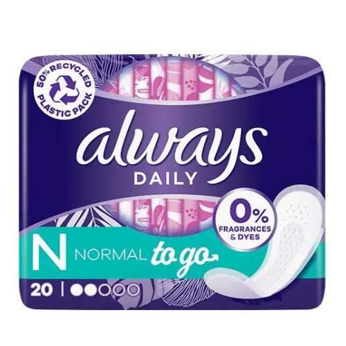 Always Daily Normal To Go 20 Unscented