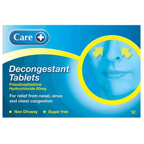 Care Decongestant Tablets 12