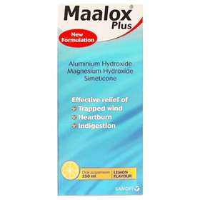 Maalox Plus Oral Suspension Lemon 250ml