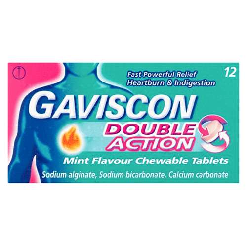 Gaviscon Double Action Mint Flavour Chewable Tablets 12