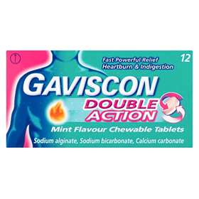 Gaviscon Double Action Mint Flavour Chewable Tablets 12