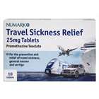 Numark Travel Sickness Relief 25mg Tablets 10