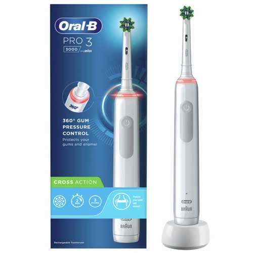 Oral-B Pro 3 3000 Crossaction Electric Toothbrush White