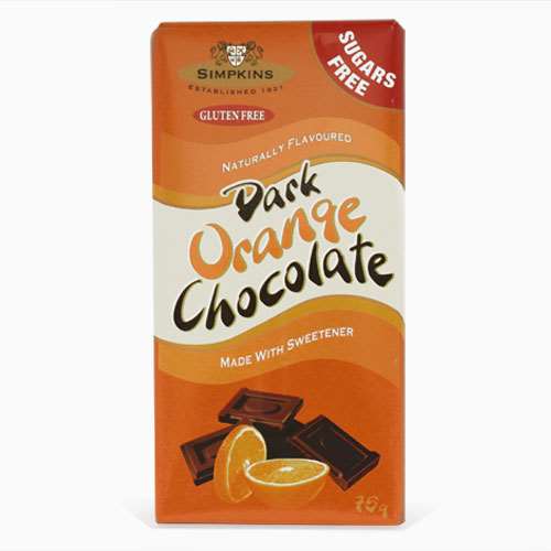 Simpkins Gluten Free Dark Orange Chocolate 75g