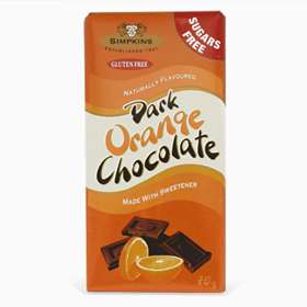 Simpkins Gluten Free Dark Orange Chocolate 75g