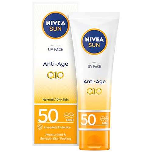 Click to view product details and reviews for Nivea Sun Q10 Anti Age Face Cream Spf50 50ml.