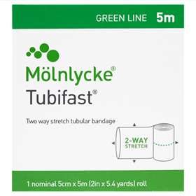 Molnlycke Tubifast Green Line 2 Way Stretch Bandage 5 Metres