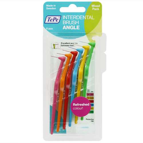 TePe Interdental Brush Angle Size Mixed Pack 6 Pieces