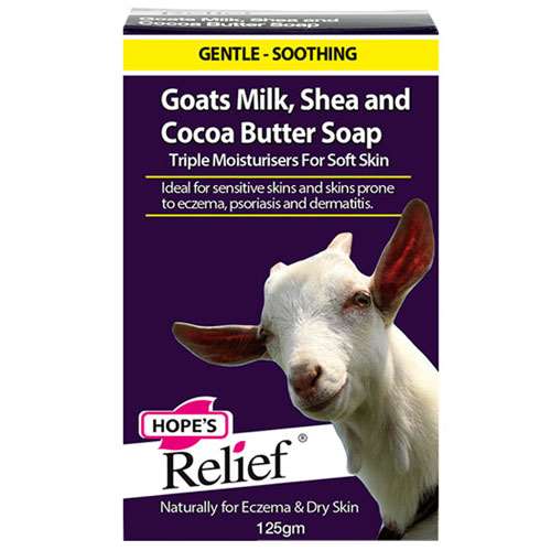 Hopes Relief Shea, Cocoa Butter & GoataEURtms Milk Soap 125g