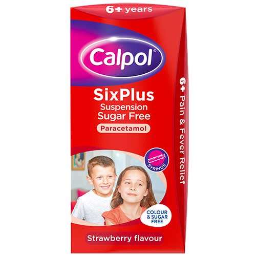 Calpol SixPlus SF Suspension Strawberry 80ml 5221