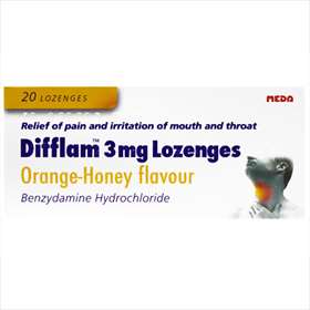 Difflam 3mg Lozenges Orange-Honey Flavour 20