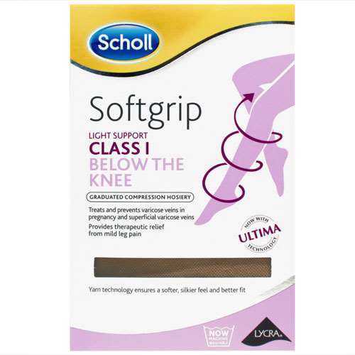 Scholl Softgrip Class 1 Knee Length (O/T) Natural - Small