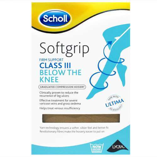 Scholl Softgrip Class 3 Below the Knee (O/T) Natural - Medium