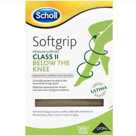 Scholl Softgrip Class 2 Knee Length (O/T) Natural Large