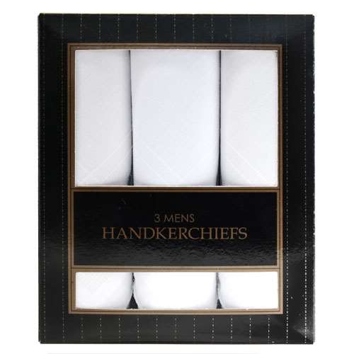 Mens Cotton Rich Handkerchiefs x 3 ExpressChemist.co.uk Buy Online
