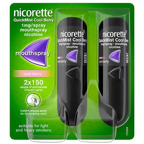 Nicorette QuickMist Cool Berry 1mg/ Spray x2