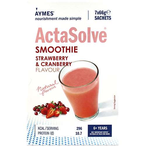 Aymes ActaSolve Smoothie Cranberry and Strawberry Flavour 7 Sachets