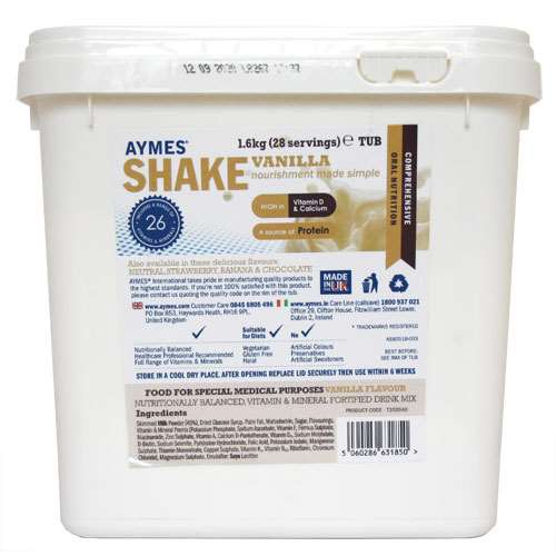 Aymes Vanilla Shake Protein Powder Tub 28 Servings