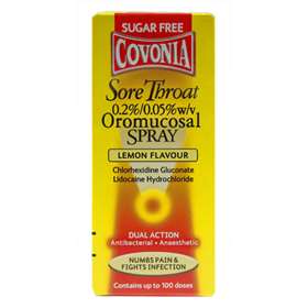 Covonia Dual Action Sore Throat Spray Lemon 30ml