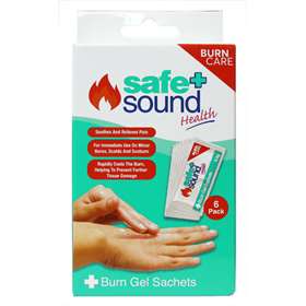 Safe and Sound Health Burn Gel Sachets 6 Pack