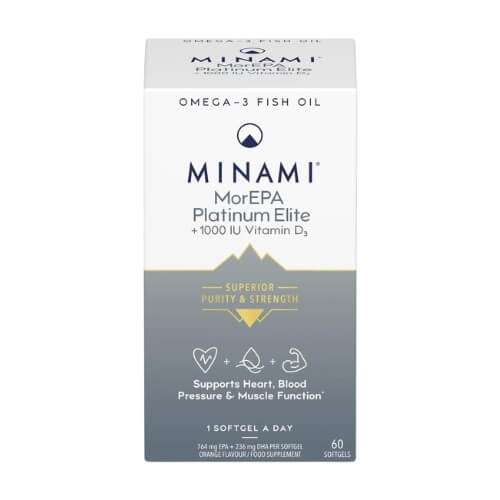 Minami MorEPA Platinum 90% Omega-3 plus Vitamin D3 Softgels