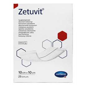 Hartmann Zetuvit Sterile Absorbent Dressing Pads 10x10cm (25)