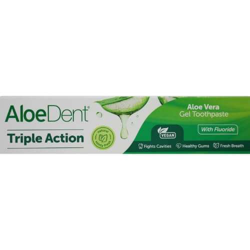 Click to view product details and reviews for Aloedent Aloe Vera Fluoride Plus Co Q10 Triple Action Toothpaste 100ml.