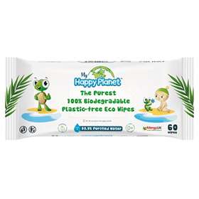 Happy Planet 100% Biodegradable Wipes X 60