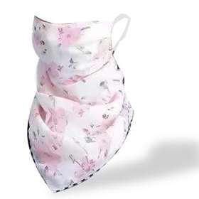 Face Covering  Scarf Style Flower And Leaf Design x1