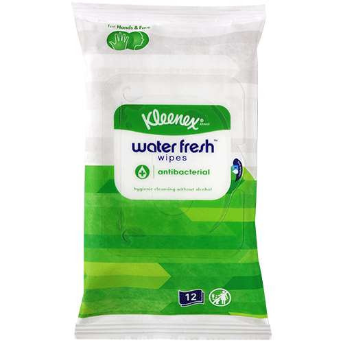 Kleenex Water Fresh Antibacterial Wipes 12