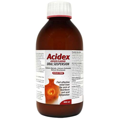 Acidex SF Aniseed Oral Suspension 500ml