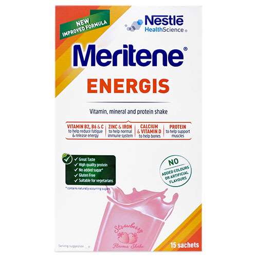 Meritene Energis Strawberry Shake 15 Sachets