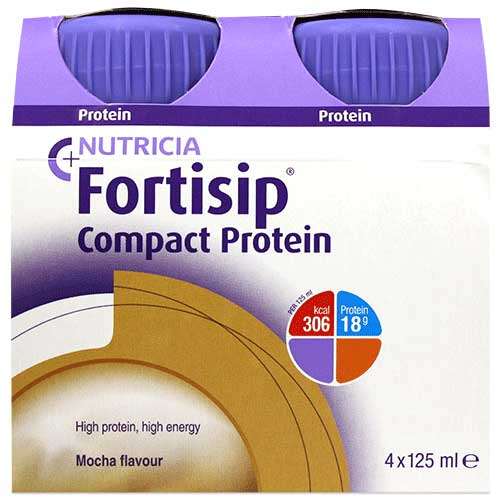 Click to view product details and reviews for Fortisip Compact Protein Mocha 4x125ml.
