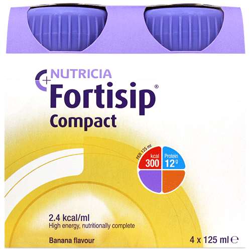Click to view product details and reviews for Fortisip Compact Banana 4x125ml.