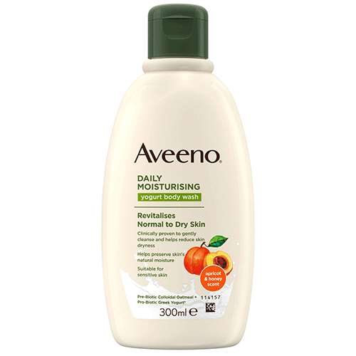 Aveeno Daily Moisturising Yoghurt Body Wash Apricot And Honey 300ml