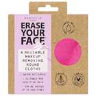 Erase Your Face Reusable Circular Makeup Removing Cloth 4 Set - Bright
