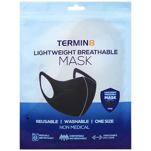 Termin8 Lightweight Breathable Mask Black