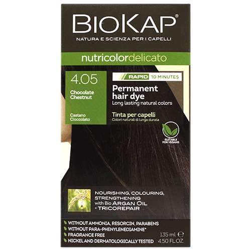 BioKap Nutricolor Delicato Rapid Hair Dye 4.05 Chocolate Chestnut