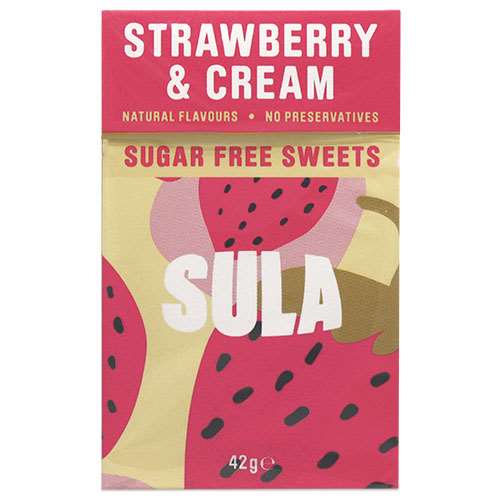 Sula Strawberry and Cream Sweets 42g