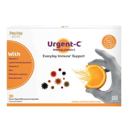 Proven Probiotics Lactobacillus and Bifidus Urgent-C Everyday Immune Support 30 Sachets