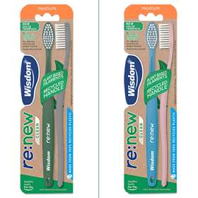 Wisdom Re:new Clean Toothbrush Medium Twinpack