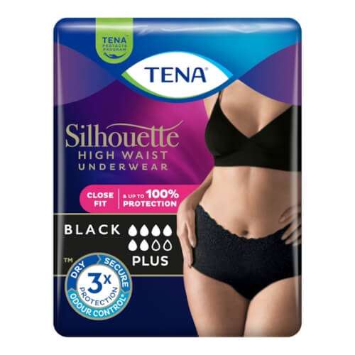 Tena Silhouette Plus Noir High Waist Underwear Large 8