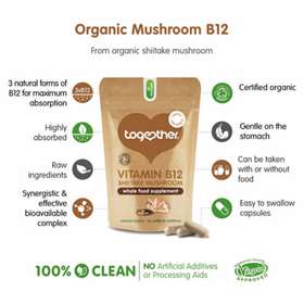 Together Health Vitamin B12 Shitake Mushroom Vegecaps 30