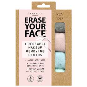 Erase Your Face Reusable Make Up Removing Cloths 4 Pastel