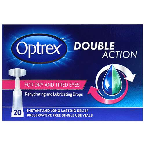 Optrex Double Action Drops for Dry & Tired Eyes 20x Single Vials