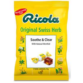 Ricola Original Swiss Herb Soothe and Clear Lozenges With Natural Menthol 75g